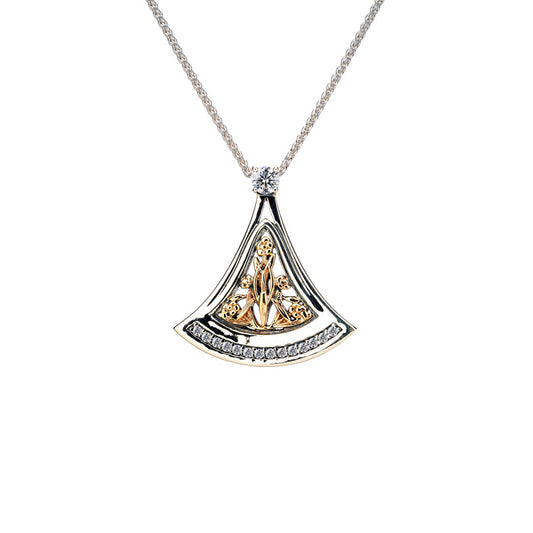 Silver and 24k Vermeil with White Moissanite Alchemy Pendant