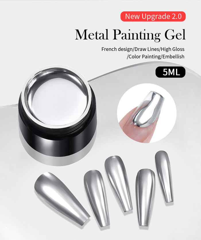 Silver Metal Painting Gel