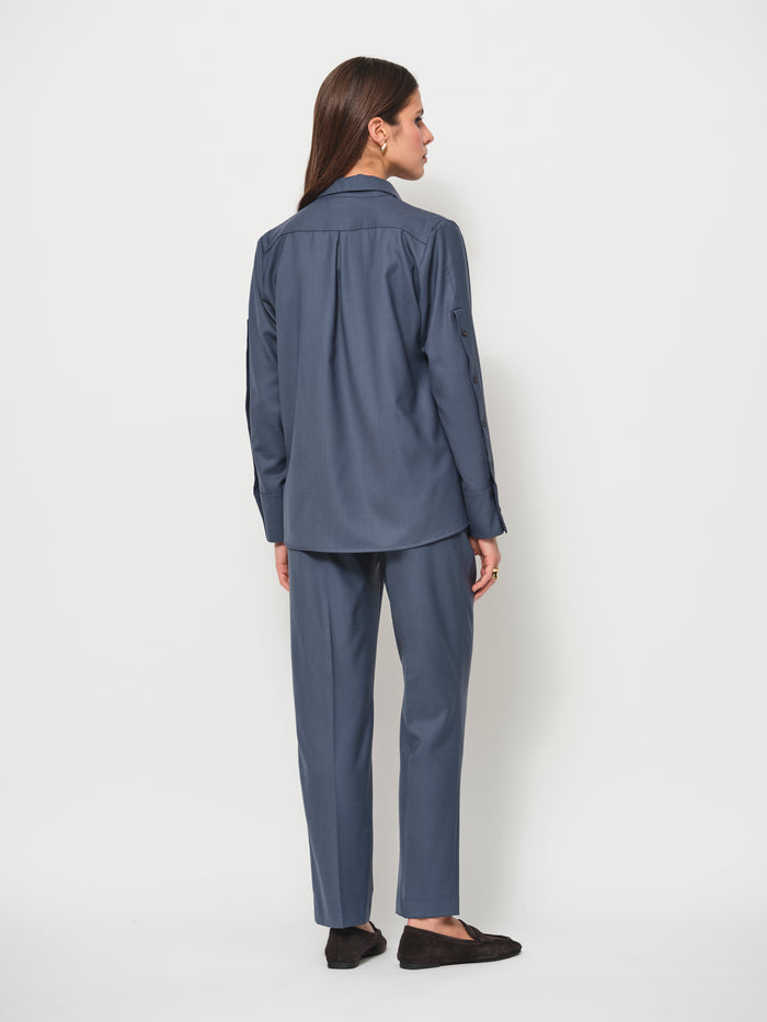 Slim Leg Wool Trouser