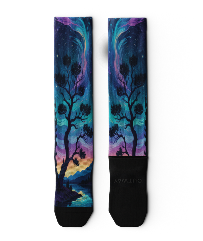 Star Gazer Athletic Knee High Compression Socks