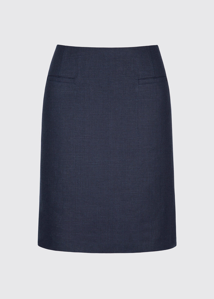 Sunflower Linen Ladies Skirt - Navy