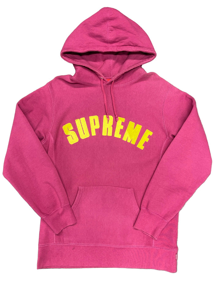 Supreme Chenille Arc Logo Hoodie "Magneta"