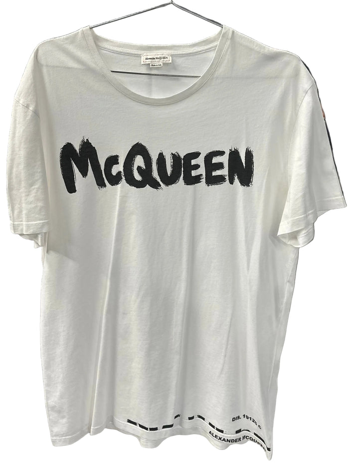 Alexander McQueen Tee "White Black Logo"