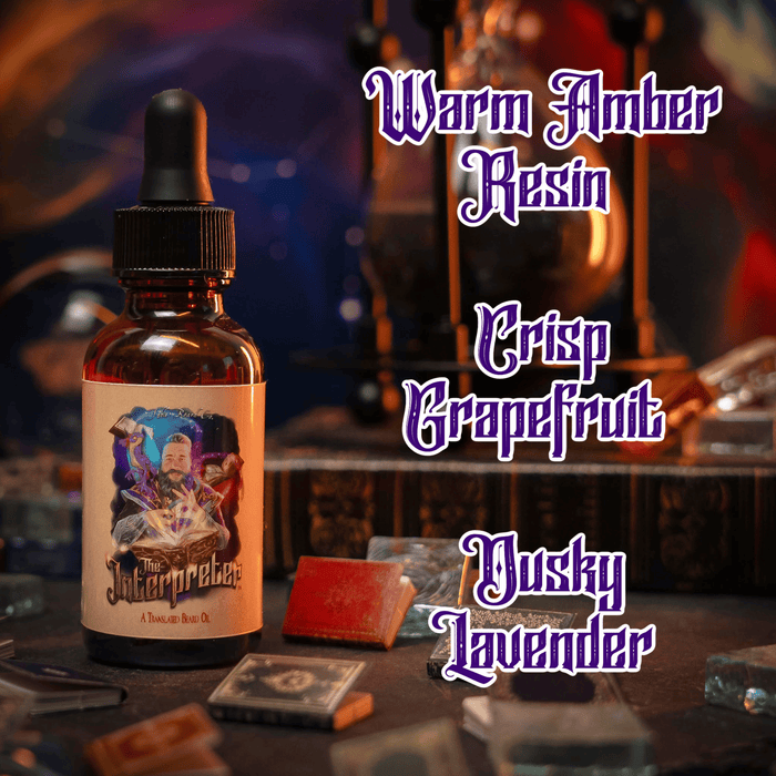 The Interpreter - Beard Oil - Warm Amber Resin, Crisp Grapefruit, Dusky Lavender