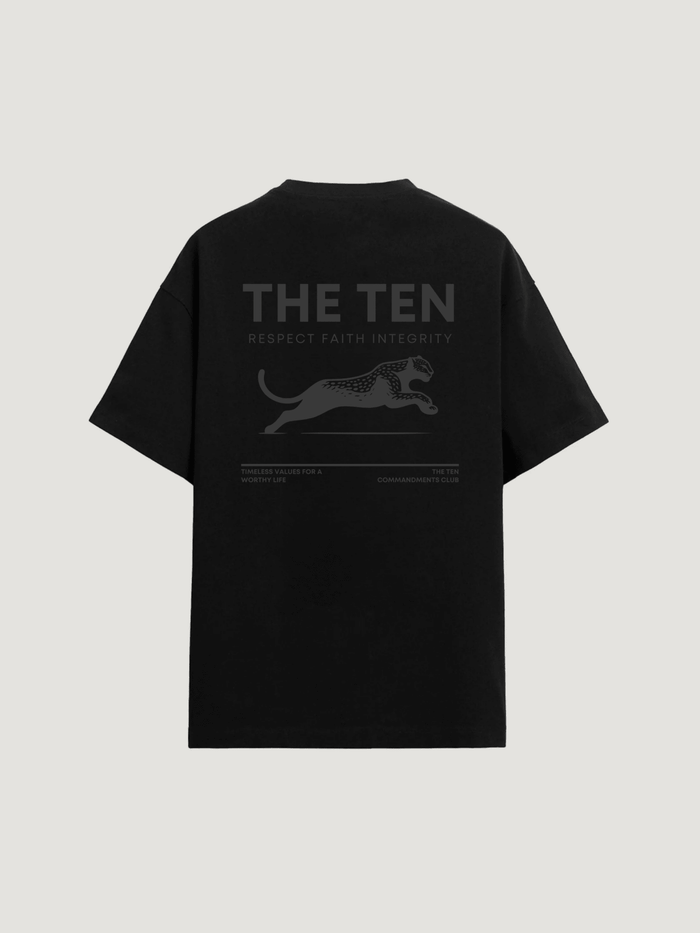 THE TEN LEOPARD T - SHIRT - COMMANDMENTS