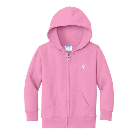Toddler Full Zip Hoodie - Pink
