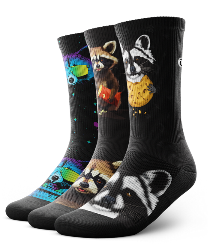Trash Panda Athletic Crew Socks 3-Pack