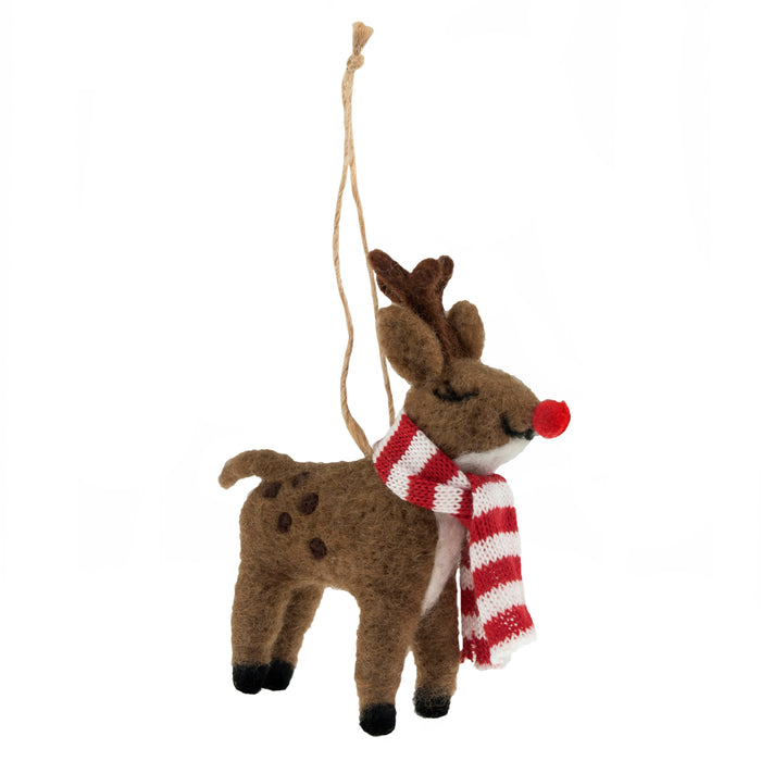 Trimits Needle Felting Kit Christmas Reindeer & Scraf, 4.5x11.5cm, Includes Wool, Felting Needle, Polystyrene Shapes, and Instructions