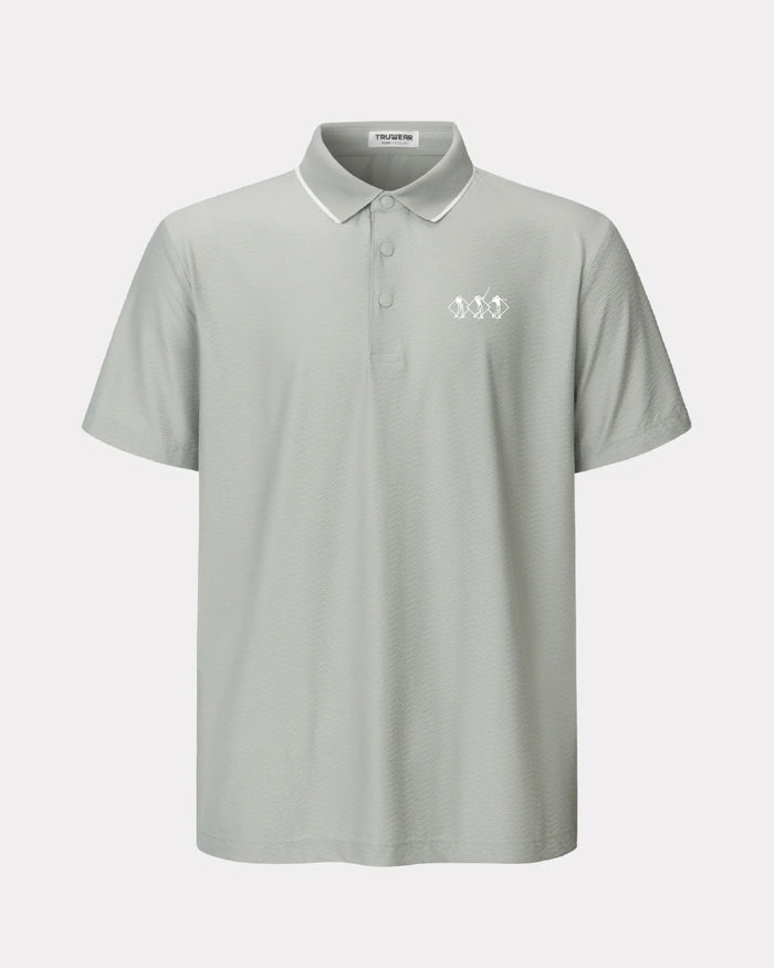 TRWR Icon Polo Slate Green Front