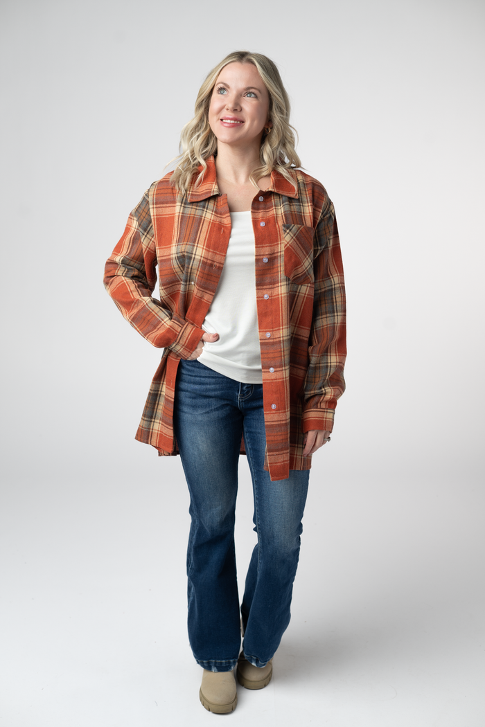 Tunic Plaid Top - Pumpkin Plaid by Michelle Mae