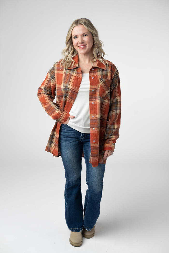 Tunic Plaid Top - Pumpkin Plaid by Michelle Mae