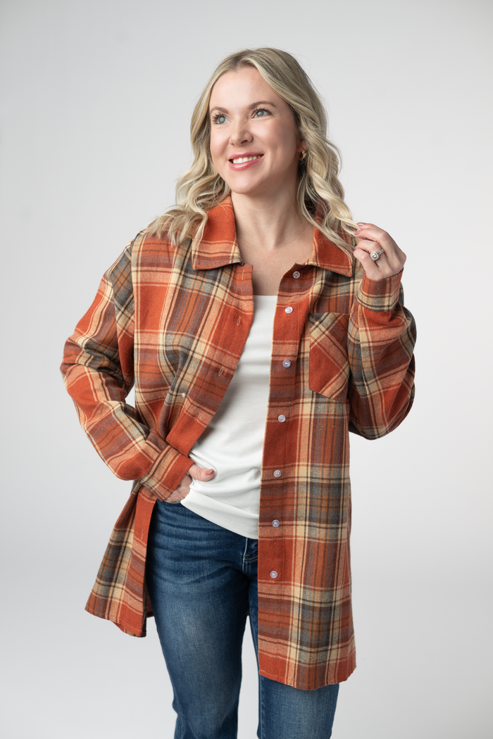 Tunic Plaid Top - Pumpkin Plaid by Michelle Mae