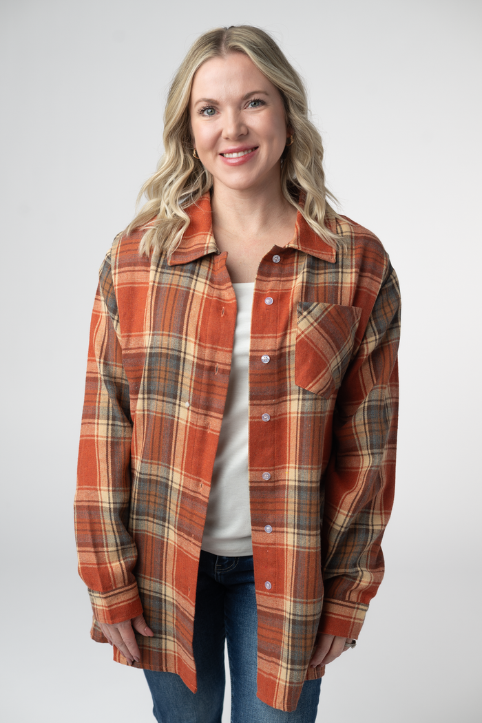 Tunic Plaid Top - Pumpkin Plaid by Michelle Mae