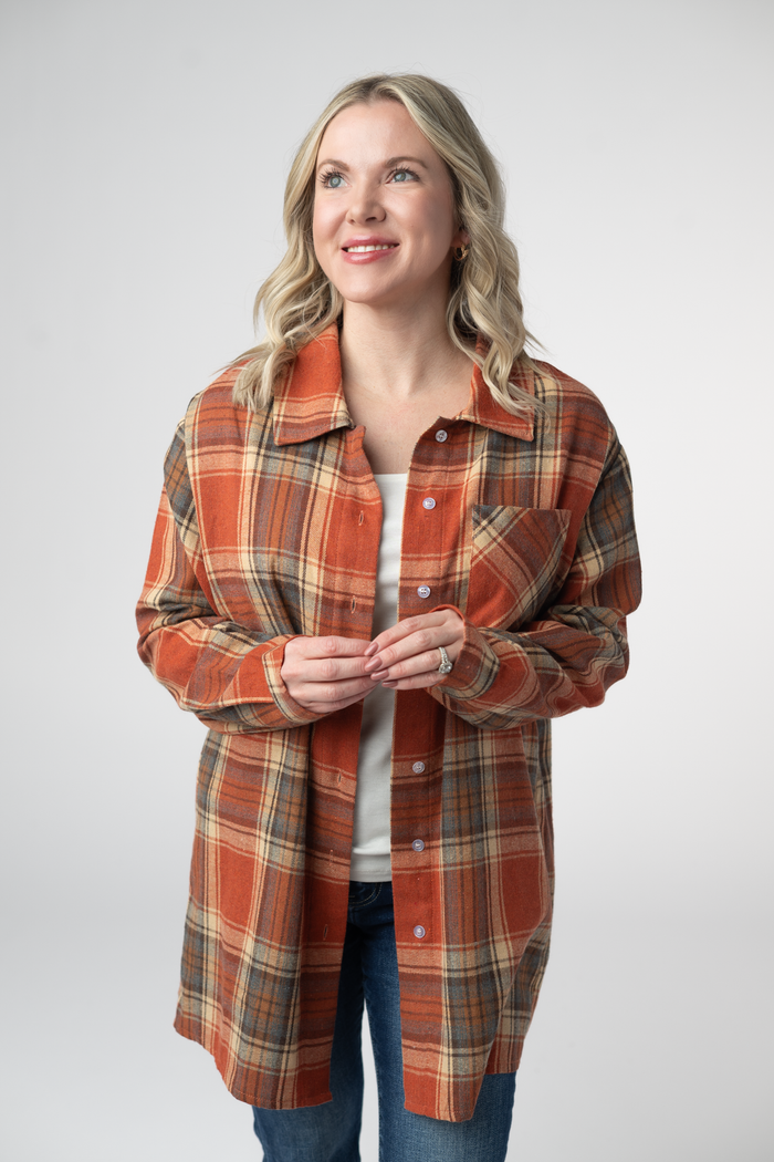 Tunic Plaid Top - Pumpkin Plaid by Michelle Mae