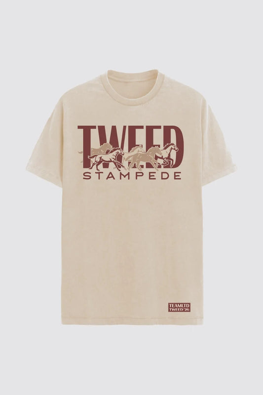 Tweed Stampede Tee - Cream