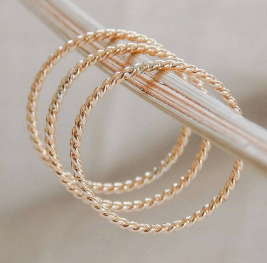 Twisted Stacking Ring | Waterproof