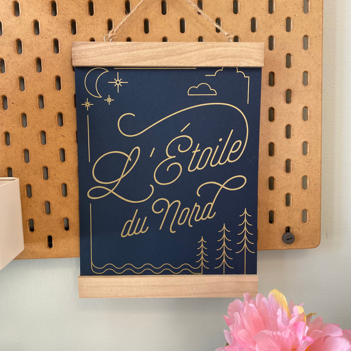 Unfinished Wood Poster Hanger - 2 Pack