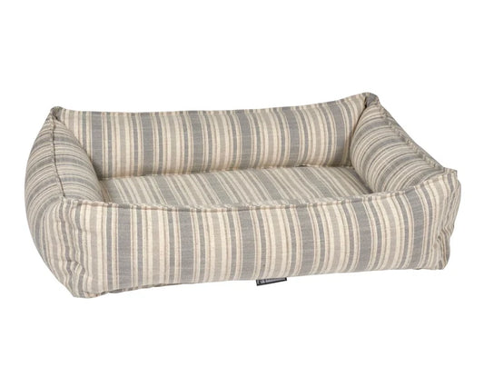 Harper Stripe performance linen Urban Lounger bolster dog bed