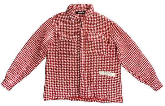 Valabasas Knit Button Up "Red/White"