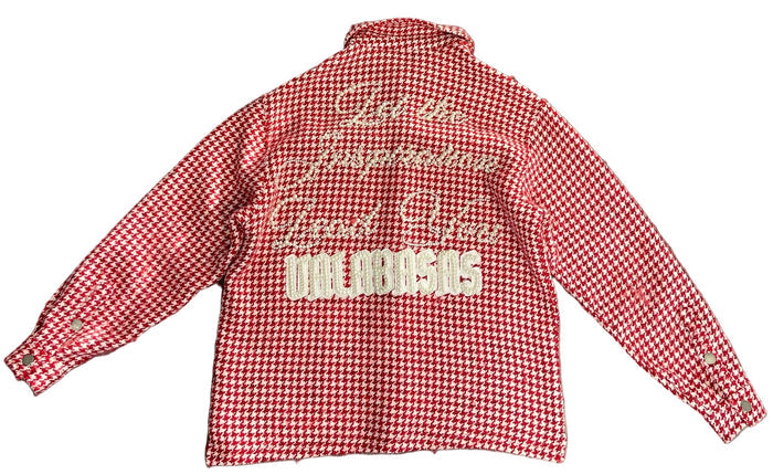Valabasas Knit Button Up "Red/White"