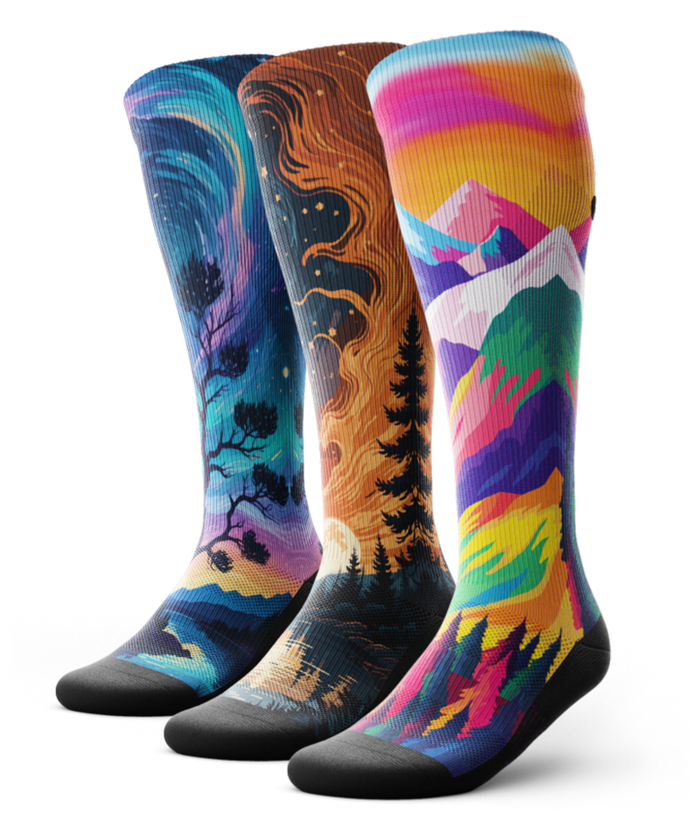 Vista Athletic Knee High Compression Socks 3-Pack