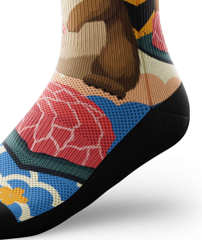 Wagyu Waddle Athletic Crew Socks