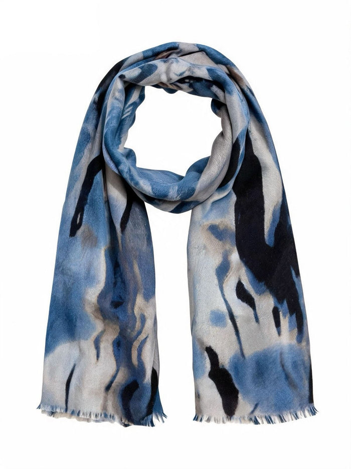 Watercolour Stripe Viscose-Blend Scarf wholesale - image 5
