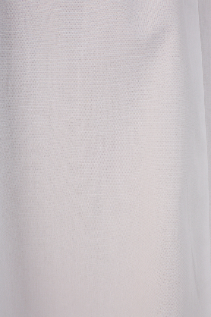 White Drawstring Side Slits Cotton Maxi Skirt_6