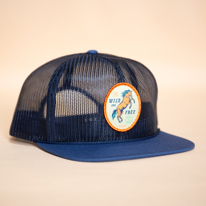 Wild & Free Horse Hat (Navy)