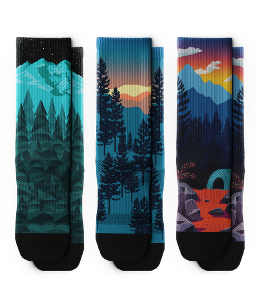 Wild Trek Athletic Crew Socks 3-Pack