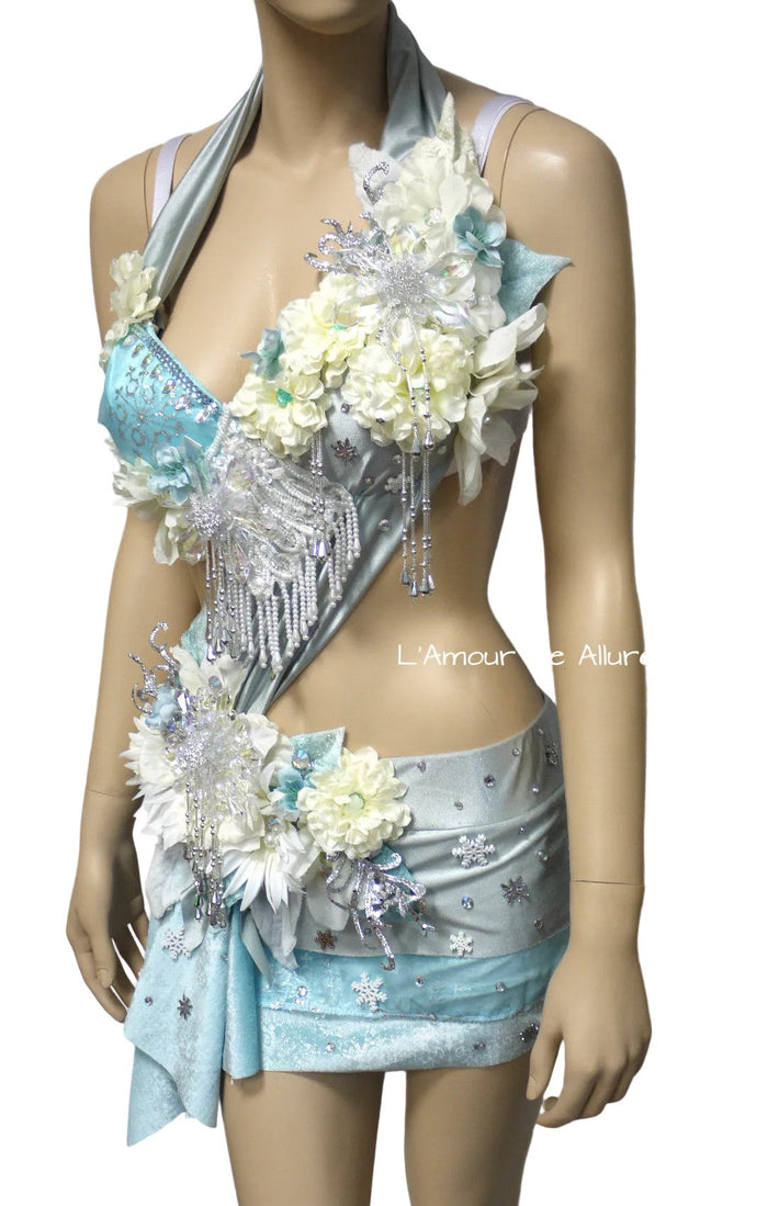 Winter Fairy Monokini Bra Costume Cosplay Dance Rave Bra Halloween