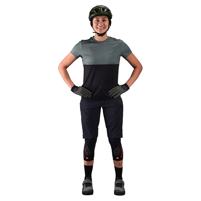 Womens Lilium SS Jersey Block Green / Black