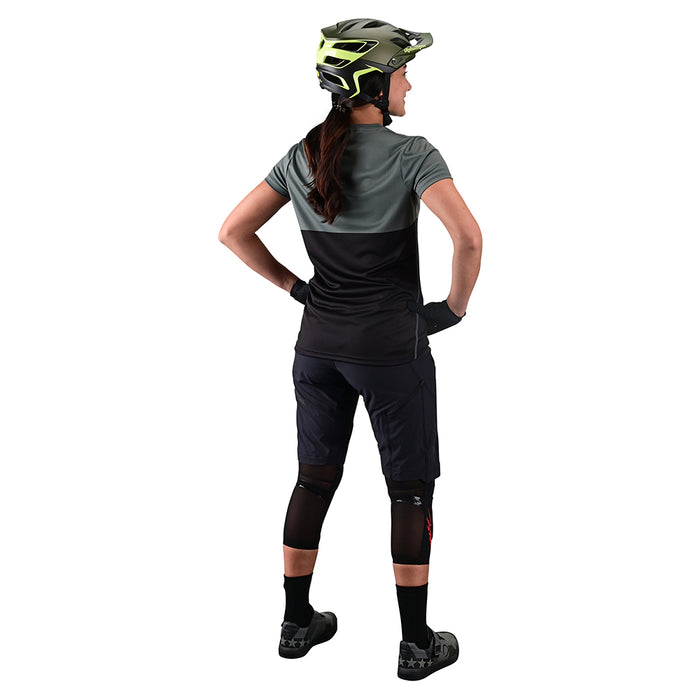 Womens Lilium SS Jersey Block Green / Black