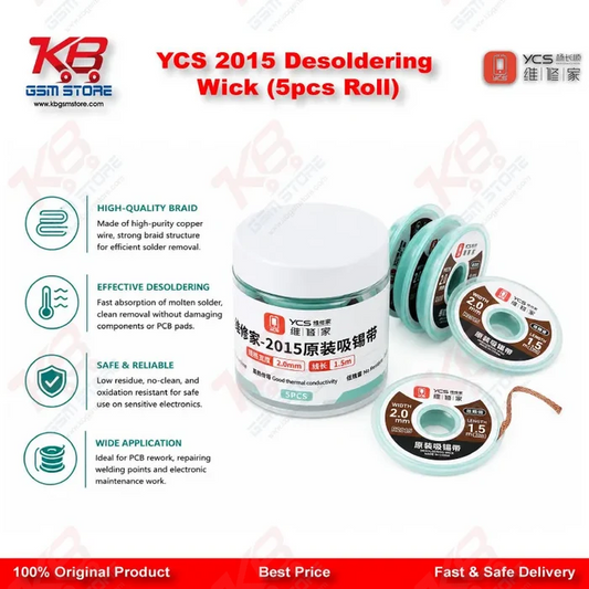 YCS 2015 Desoldering Wick (5pcs Roll)
