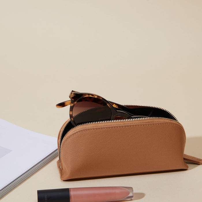 Zip Sunglass Case Cognac