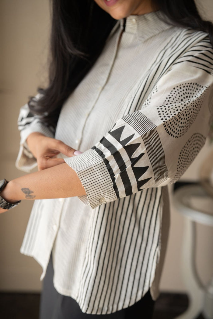 Zuka White & Black Shirt