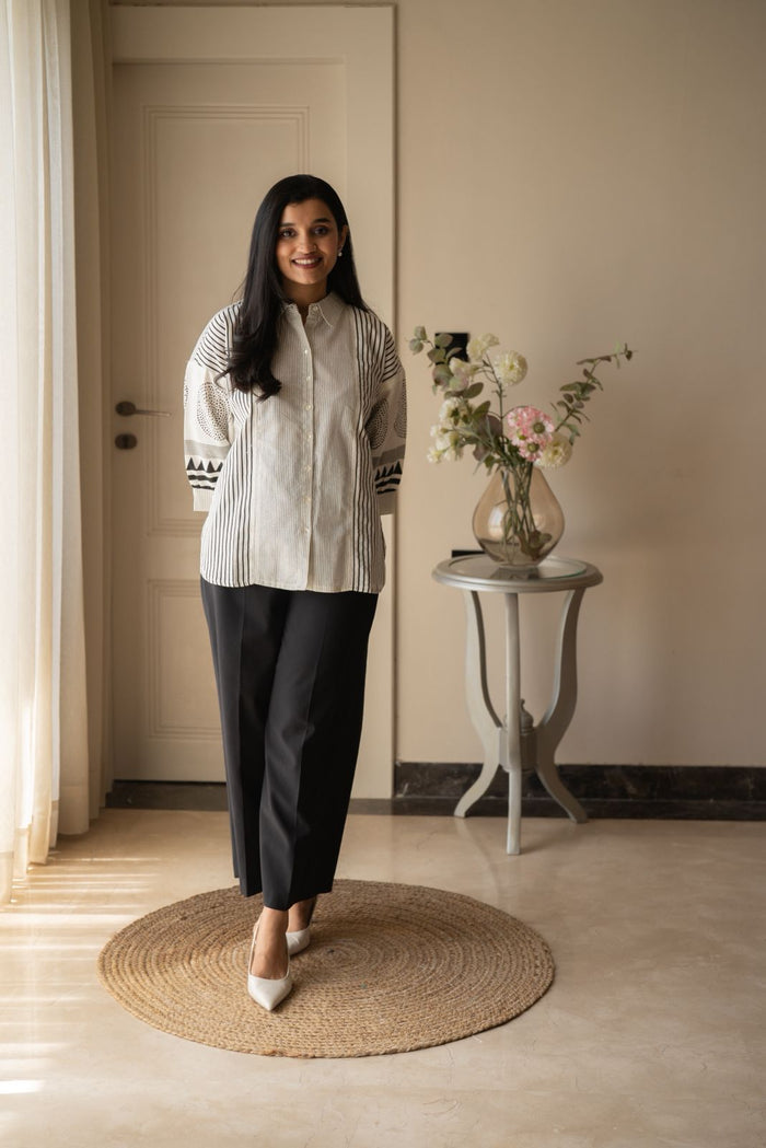 Zuka White & Black Shirt