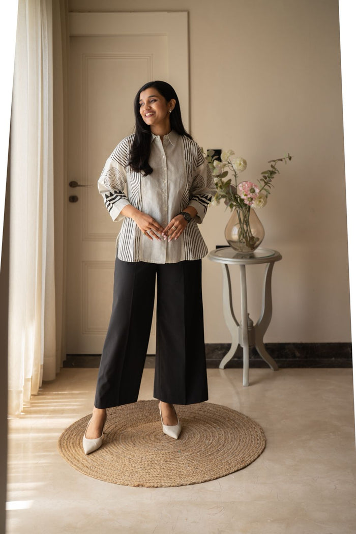 Zuka White & Black Shirt